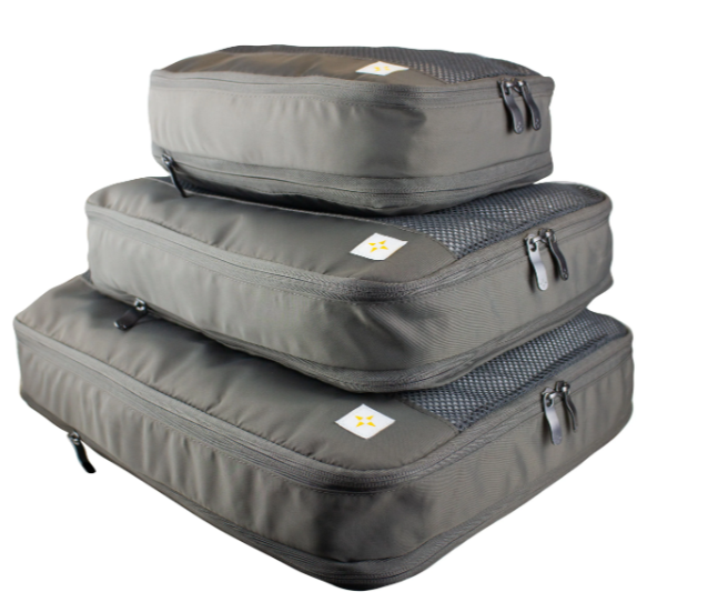 World Traveller - 3-Pcs Compressible Packing Cube Set
